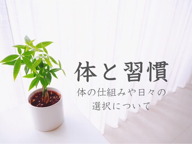 体と習慣｜日々の選択が体をつくるという視点